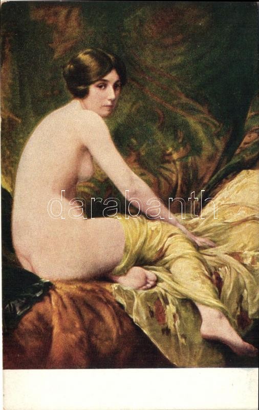 Erotikus művészeti képeslap, Apollon Sophia 60 s: Penot, Ruhe / Erotic art postcard, Apollon Sophia 60 s: Penot