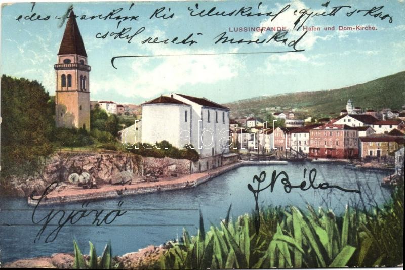 Veli Losinj, Lussingrande; Hafen, Dom-Kirche / port, church