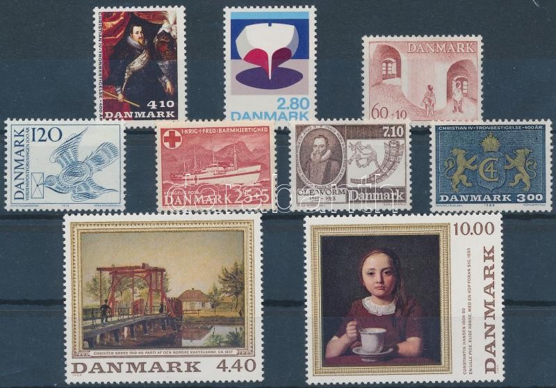 1974-1989 9 stamps, 1974-1989 9 db bélyeg, közte sor