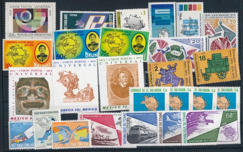 1974-1975 Centenary of UPU 26 stamps, 1974-1975 100 éves az UPU 26 klf bélyeg