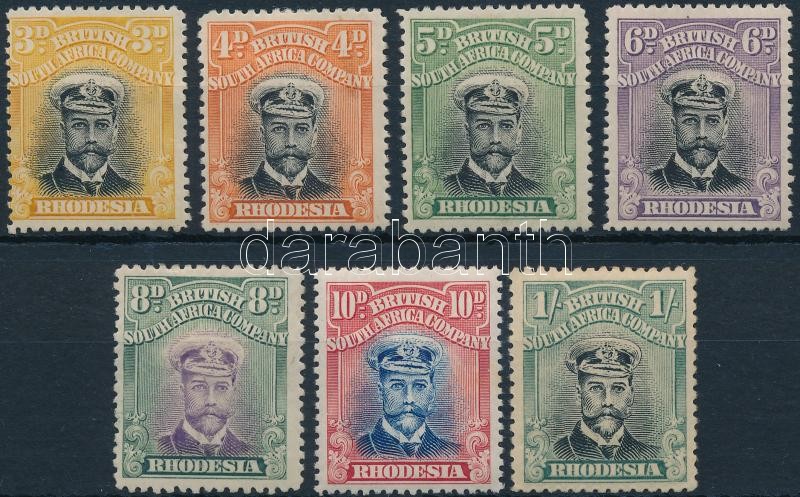 King George V 7 stamps, V. György király 7 érték