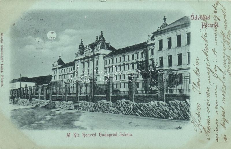 1898 Pécs, M. kir. Honvéd Hadapród iskola, este