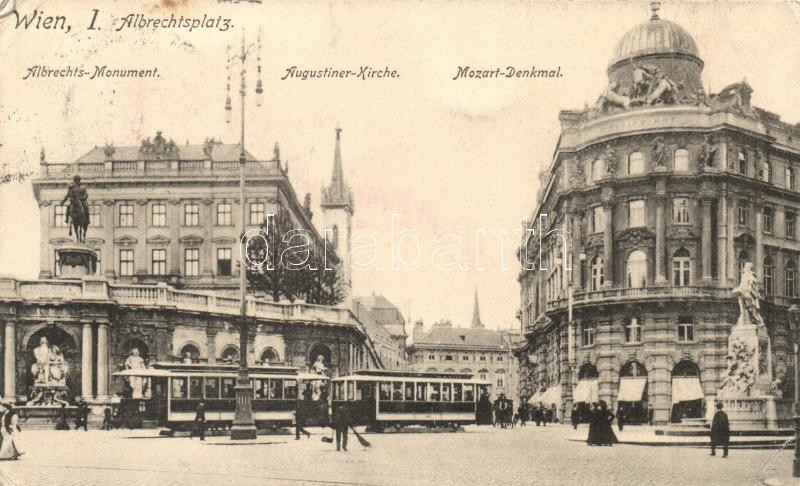 Vienna, Wien I. Albrechtsplatz, tram