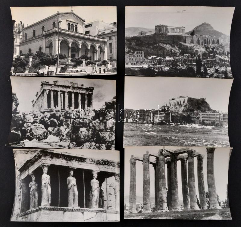 cca 1970 Athens Hungarian press photos with description 12x18 cm, cca 1970 Athén 15 db feliratozott MTI sajtófotó 12x18 cm