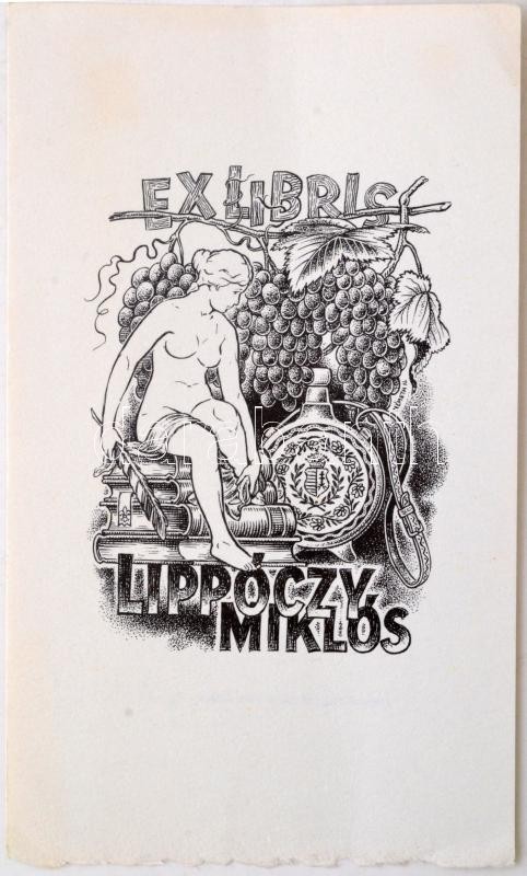 Németh Nándor (1910-1978):Ex libris Lippoczy Miklós Klisé ...