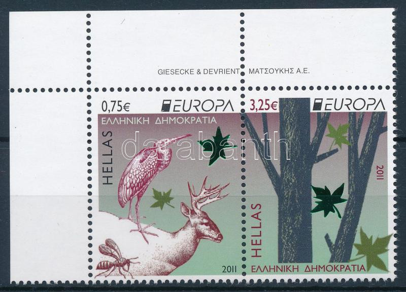 Europa CEPT: Forest corner pair, Europa CEPT: Erdő ívsarki pár