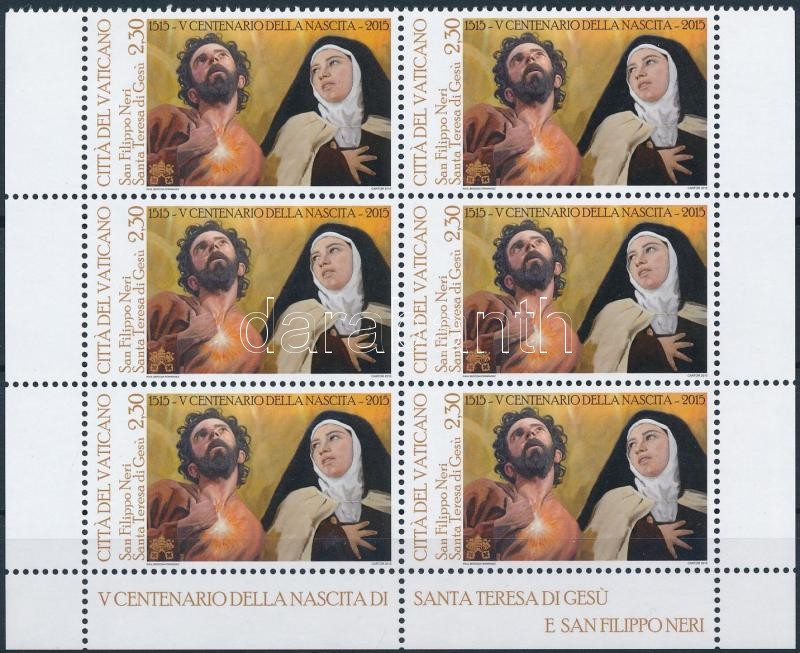 Philip Neri and St. Teresa of Avila corner block of 6, Néri Szent Fülöp és Avilai Szent Teréz ívsarki 6-os tömb