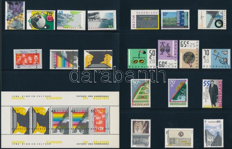 20 klf képes bélyeg + 1 blokk + 3 klf bélyegfüzet postai kiadványban, 20 stamp + 1 block + 3 stamp-booklets in postal issue