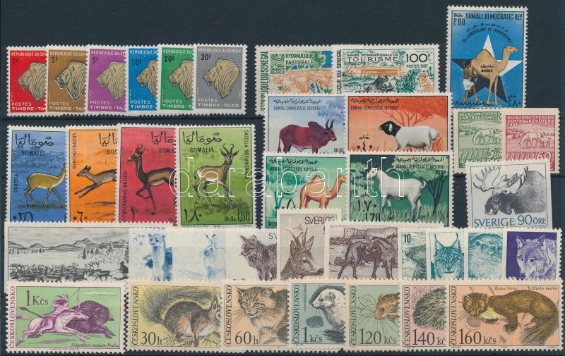 Animals ~1946-1973 37 stamps, Állat motívum ~1946-1973 37 klf bélyeg, közte sorok