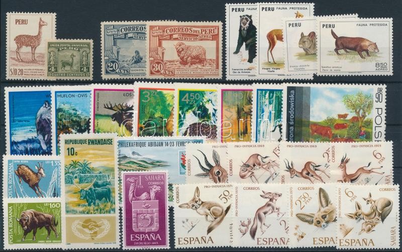 Állat motívum ~1922-1973 31 klf bélyeg, közte sorok, Animals ~1922-1973 31 stamps