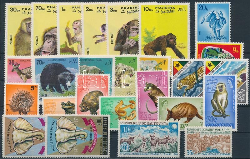 Állat motívum ~1967-1973 26 klf bélyeg, közte sorok, Animals ~1967-1973 26 stamps