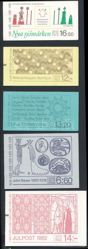 5 db klf bélyegfüzet, 5 stamp-booklets