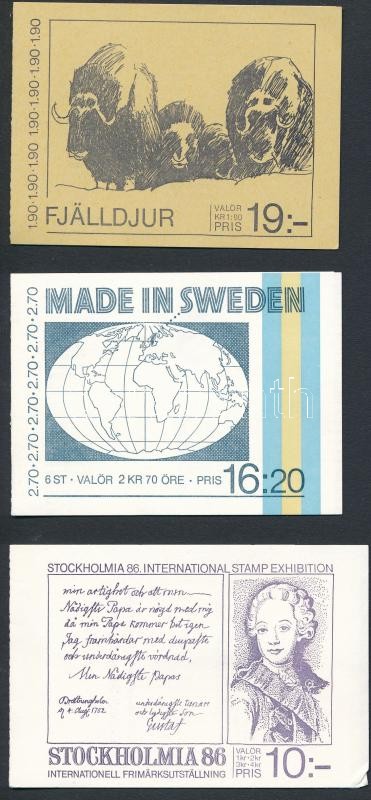 3 stamp-booklets, 3 db klf bélyegfüzet