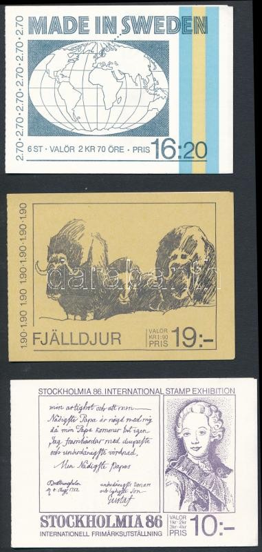 3 stamp-booklets, 3 db klf bélyegfüzet