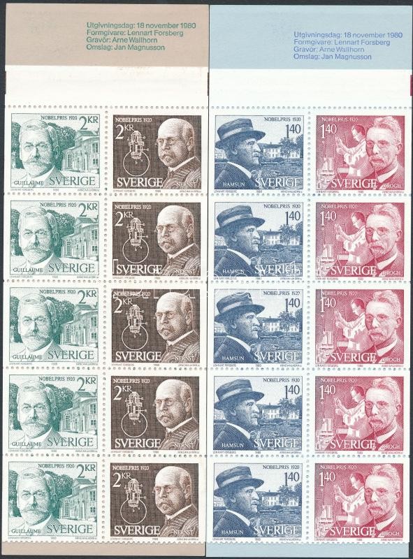 Nobel Prize winners stamp-booklet, Nobel-díjasok bélyegfüzet