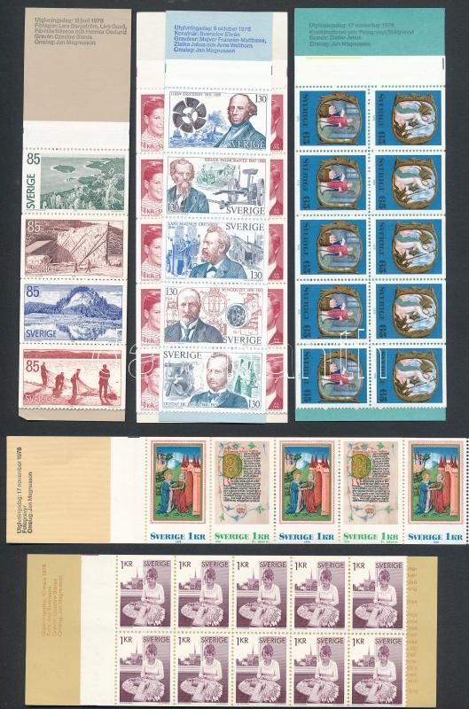 5 stamp-booklets, 5 db klf bélyegfüzet