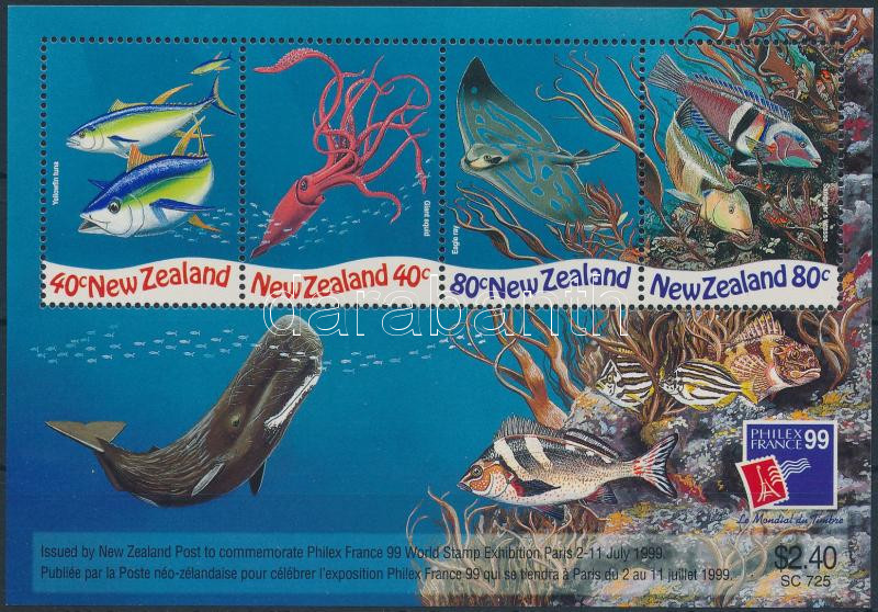 Stamp Exhibition; Marine animals block, Bélyegkiállítás; Tengeri állatok blokk