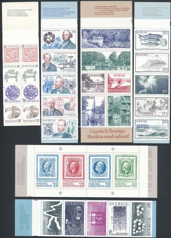 1975-1983 6 db klf bélyegfüzet, 1975-1983 6 stamp-booklets