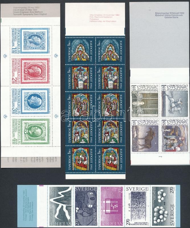 1982-1983 4 stamp-booklets, 1982-1983 4 db klf bélyegfüzet
