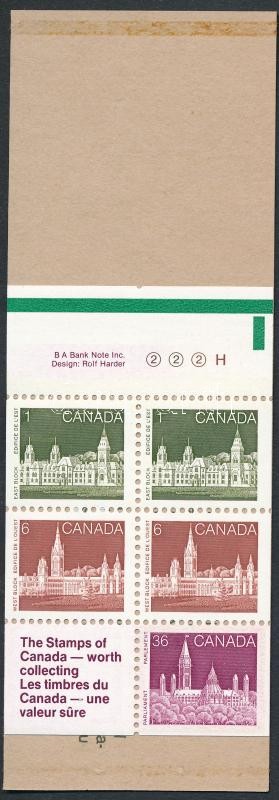 Parlament bélyegfüzet, Parliament stamp-booklet