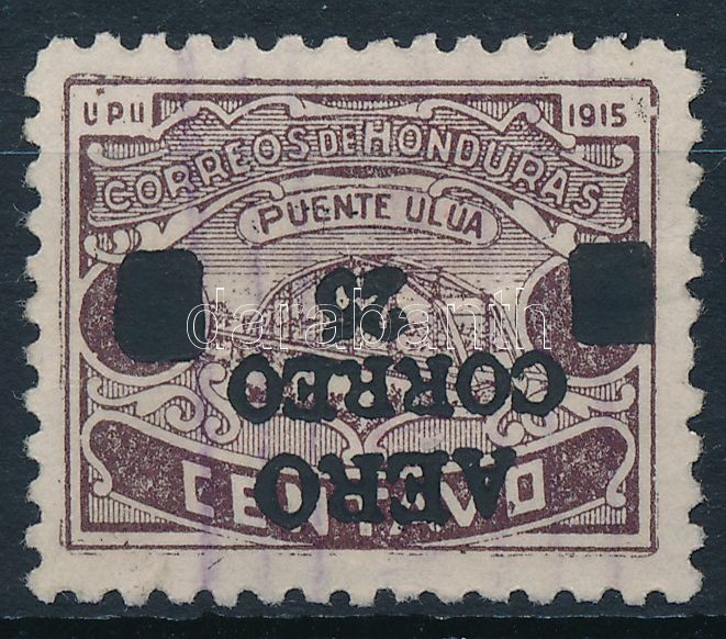 Forgalmi fordított felülnyomással, Definitive stamp with reverse overprint
