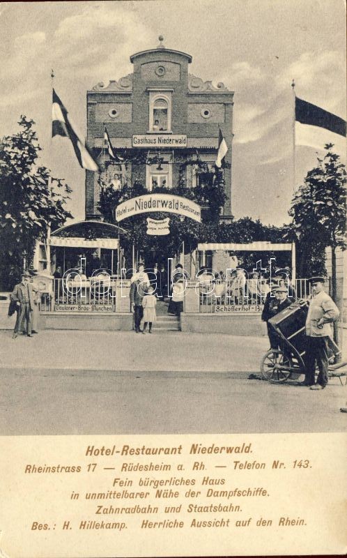 Rüdesheim am Rhein, Rheinstrasse 17. Hotel Restaurant Niederwald