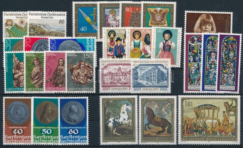 1977-1978 1 önálló érték + 9 klf sor, 1977-1978 1 stamp + 9 sets