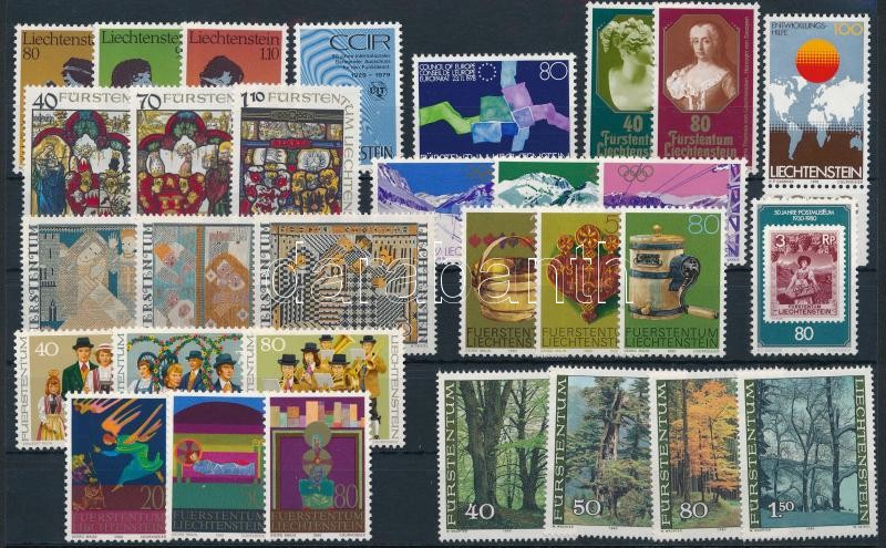 1979-1980 4 klf önálló érték + 9 klf sor, 1979-1980 4 stamps + 9 sets