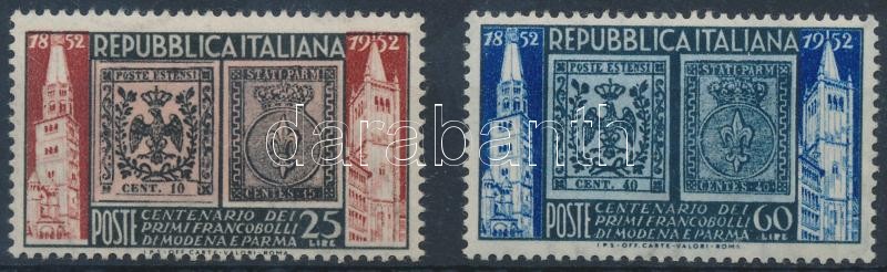 100 éves a modenai és pármai bélyeg sor, Modena and Parma Stamp centenary set