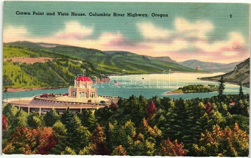Columbia River Highway, Oregon. Crown Point and Vista House