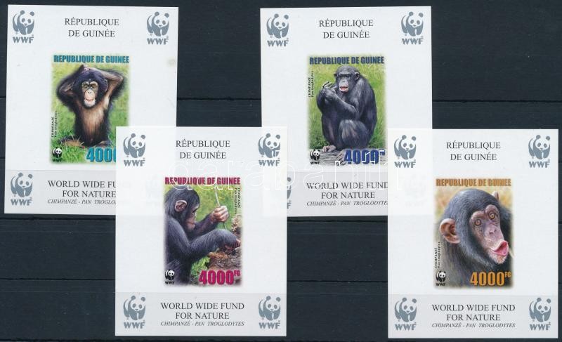 WWF Chimpanzee imperforated blockset, WWF: Csimpánz vágott blokksor