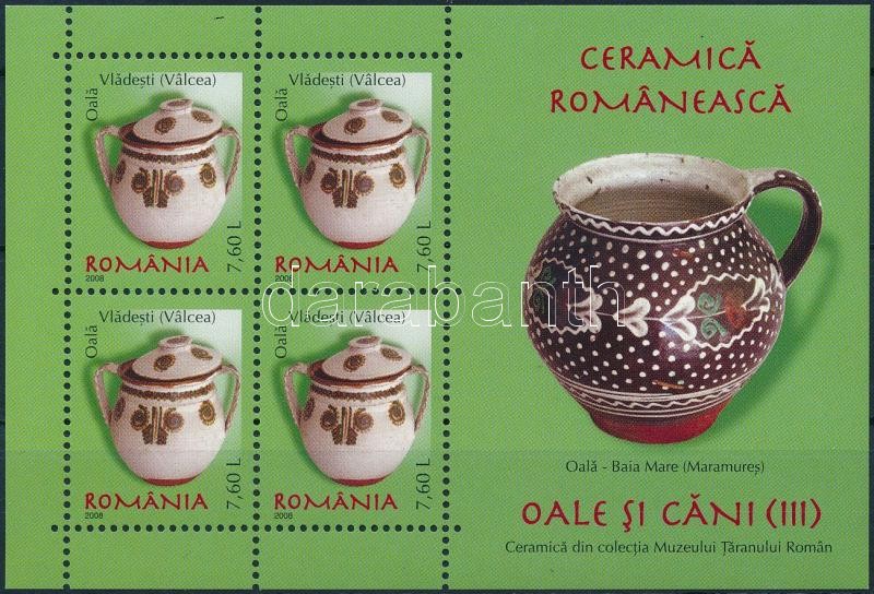 Román kerámia: fazekak és korsók blokk, Romanian ceramics: pots and jugs block