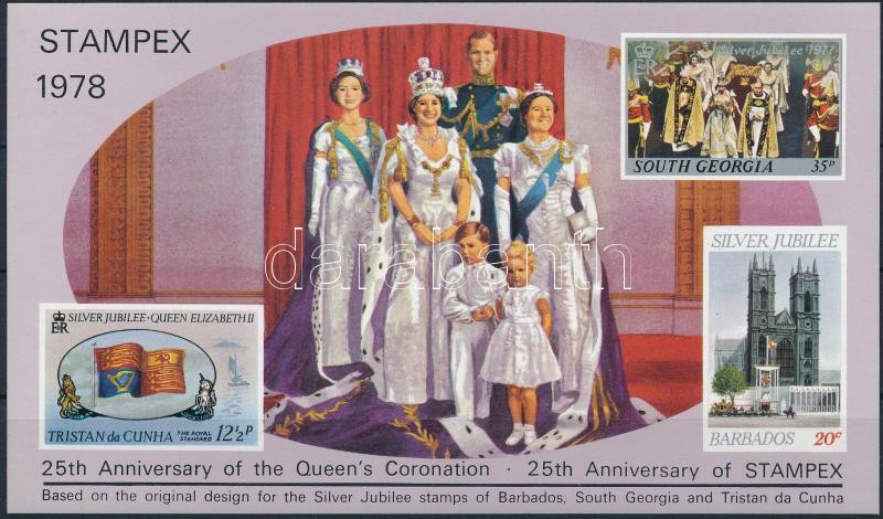 STAMPEX - II. Erzsébet királynő emlékív, STAMPEX - Queen Elizabeth II. memorial sheet