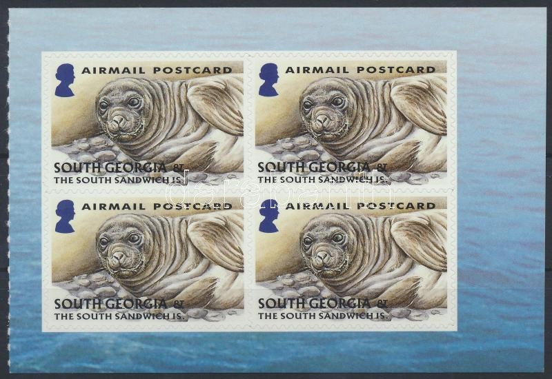 Seal self-adhesive stamp-booklet sheet, Fóka öntapadós bélyegfüzetlap