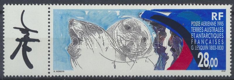 G. Lesquin halálának 165. évfordulója szelvényes bélyeg, G. Lesquin stamp with coupon