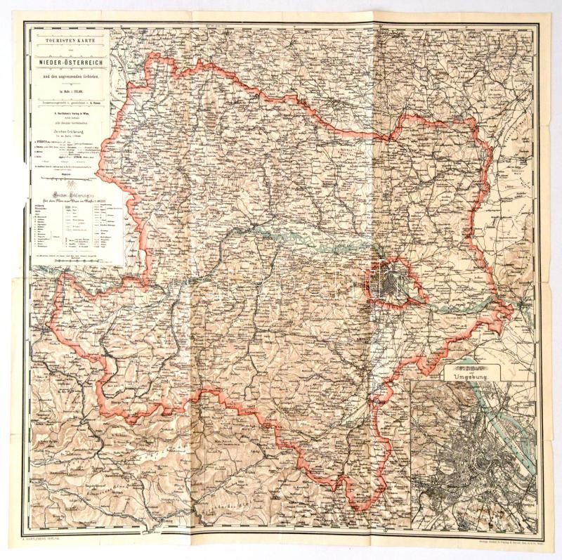 niederösterreich térkép Cca 1910 Also Ausztria Terkepe Tourist Map Of Niederosterreich Darabanth Auctions Co Ltd niederösterreich térkép