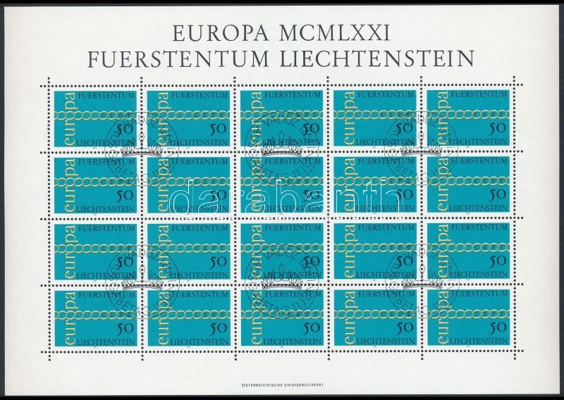 Europa CEPT minisheet with First Day Cancellation, Europa CEPT kisív elsőnapi bélyegzéssel