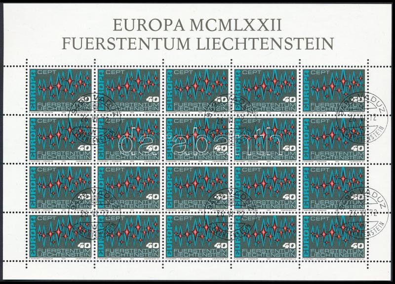 Europa CEPT kisív elsőnapi bélyegzéssel, Europa CEPT minisheet with First Day Cancellation