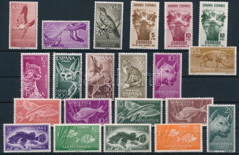 1952-1960 21 db Állat bélyeg, 1952-1960 21 Animals stamp