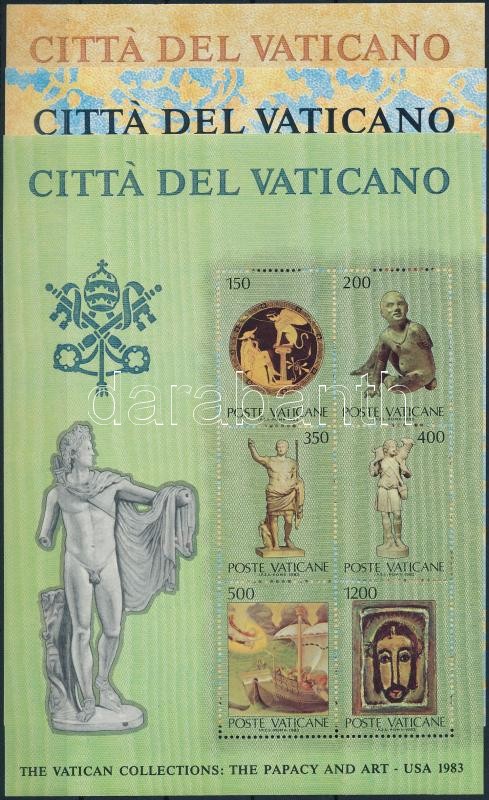 Vatikán műkincsei blokksor, Vatican art treasures block set