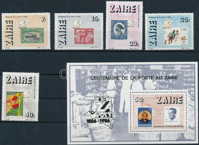 Centenary of Post + block, 100 éves a posta + blokk
