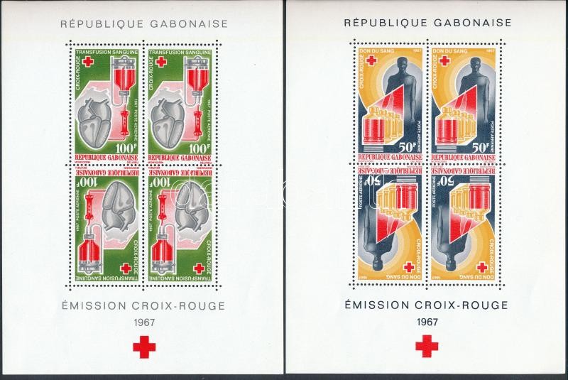 Vöröskereszt blokk sor eredeti borítójában, Red Cross block set