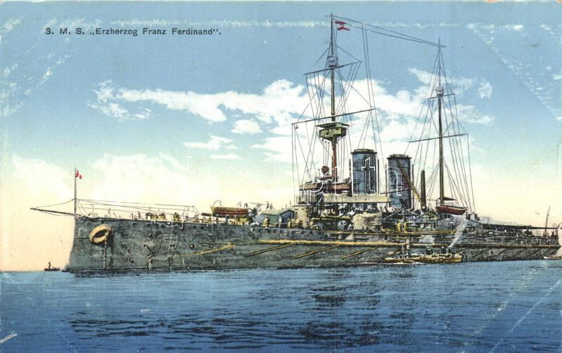 SMS Erzherzog Franz Ferdinand, a K.u.K. haditengerészet | Darabanth ...