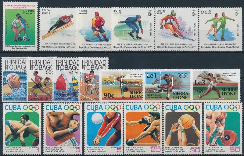 Sport 1978-1989 4 diff sets + 4 diff blocks + 1 stamp, Sport motívum 1978-1989 4 klf sor + 4 klf blokk + 1 db önálló érték