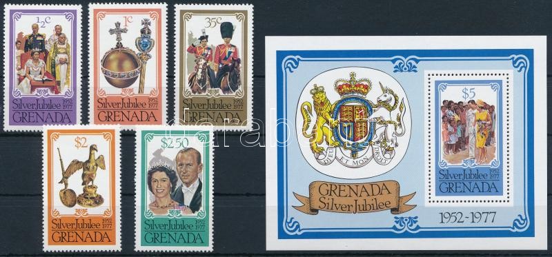 II. Erzsébet sor + blokk+ bélyegfüzet, Elisabeth II set + block + stamp booklet