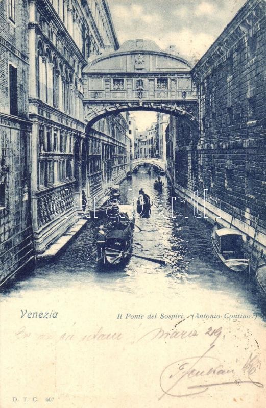 1899 Venice, Venezia; Ponte dei Sospiri / Bridge of Sighs