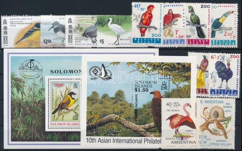 1962-1997 Madár motívum 12 klf bélyeg + 2 klf blokk, 1962-1997 Birds 12 diff stamps + 2 diff blocks