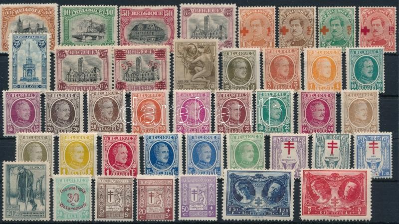 Belgium 1905-1926 41 stamps, Belgium 1905-1926 41 db bélyeg