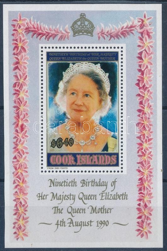 Elizabeth Queen Mother's 90th birthday block, Erzsébet anyakirálynő 90. születésnapja blokk