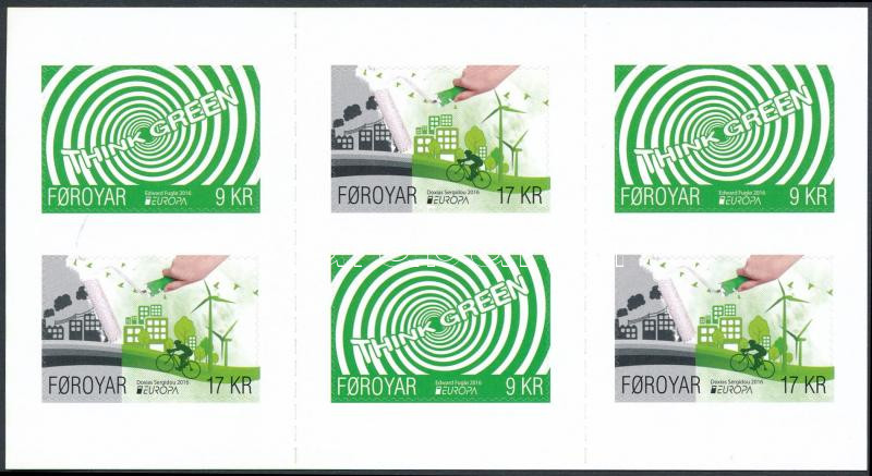 Europa CEPT, Környezettudatosság öntapadós bélyegfüzet, Europa CEPT, Environmental Awareness self-adhesive stamp-booklet